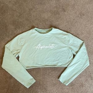 Frozen Spring Alphalete Long Sleeve crop top